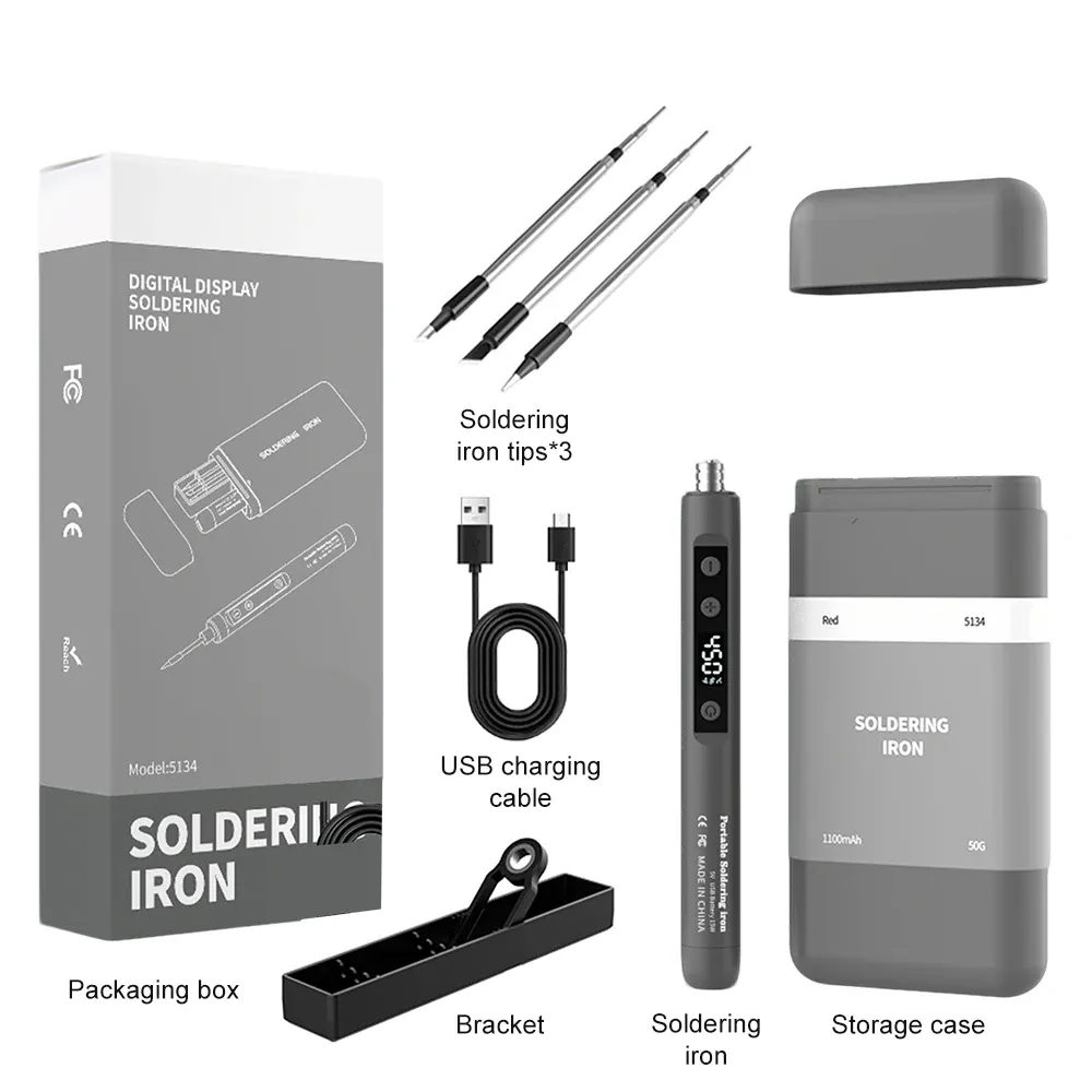 Kit de fer à souder numérique Type-C 8-15 W à température réglable 14
