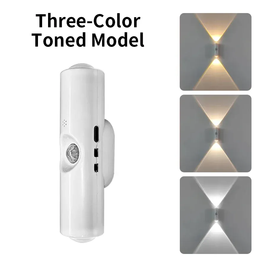 Veilleuse LED sans fil à détecteur de mouvement, 7 couleurs, rechargeable et magnétique, pour salle de bain, chambre et salon 8