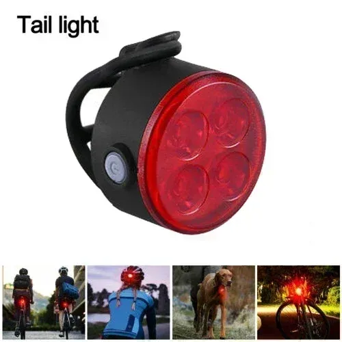 BUCKLOS Ensemble d'éclairage vélo rechargeable USB, phare avant étanche et feu arrière LED 8