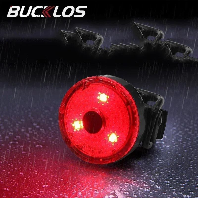 BUCKLOS Ensemble d'éclairage vélo rechargeable USB, phare avant étanche et feu arrière LED 10