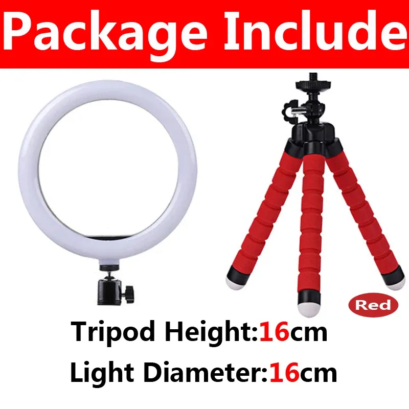 Anneau lumineux LED 12 pouces avec trépied pour photo et vidéo, lampe de remplissage USB compatible smartphone 14