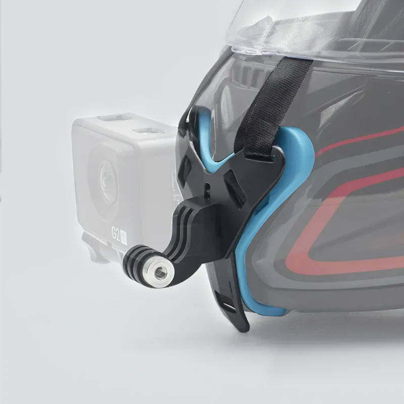 Support de menton avant pour casque de moto, support de caméra pour GoPro Hero, DJI Osmo Action et Insta360, accessoire de caméra d'action, sangle de casque - Image 1