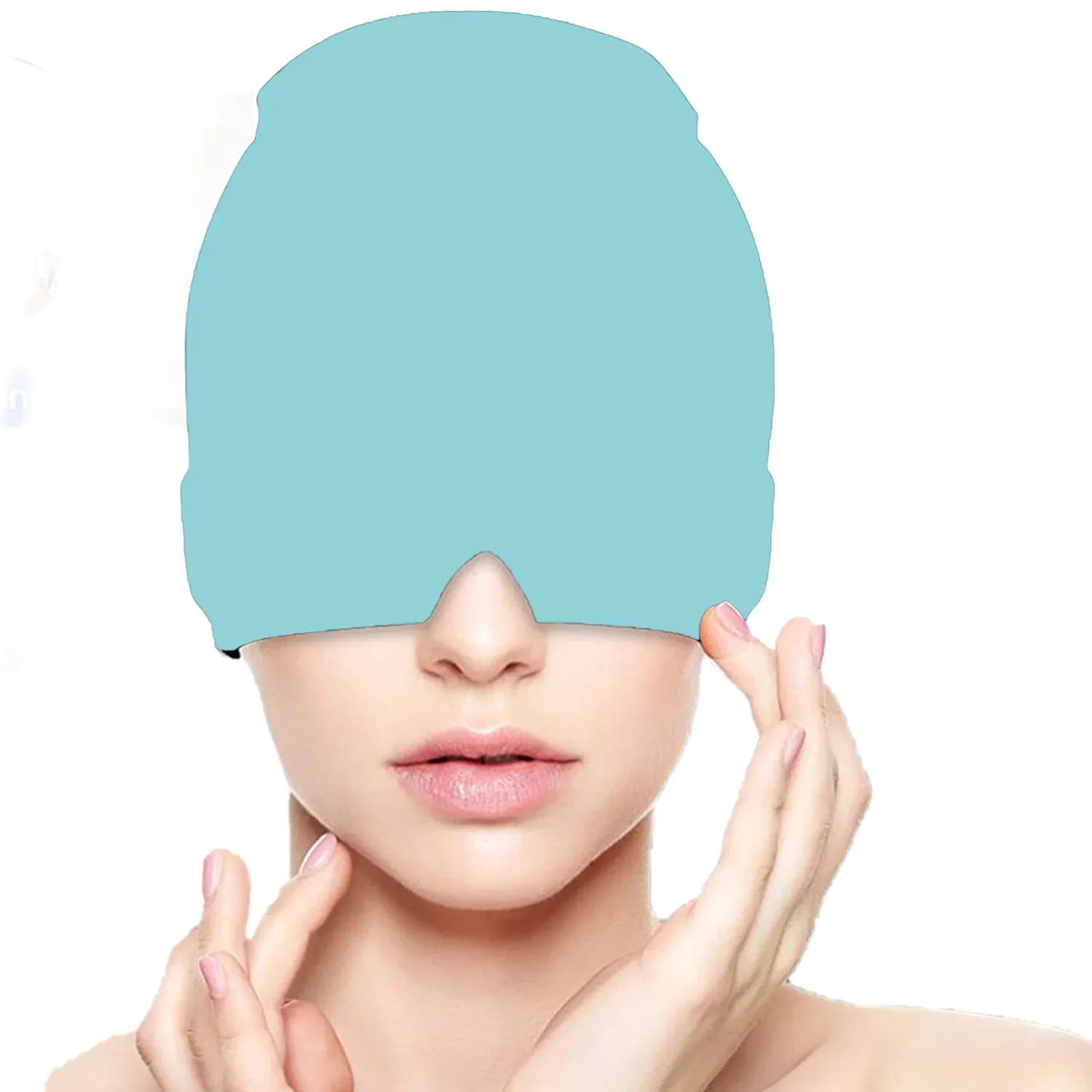 Bonnet en gel réfrigérant pour migraine : thérapie chaud et froid avec masque pour les yeux et massage de pression 8