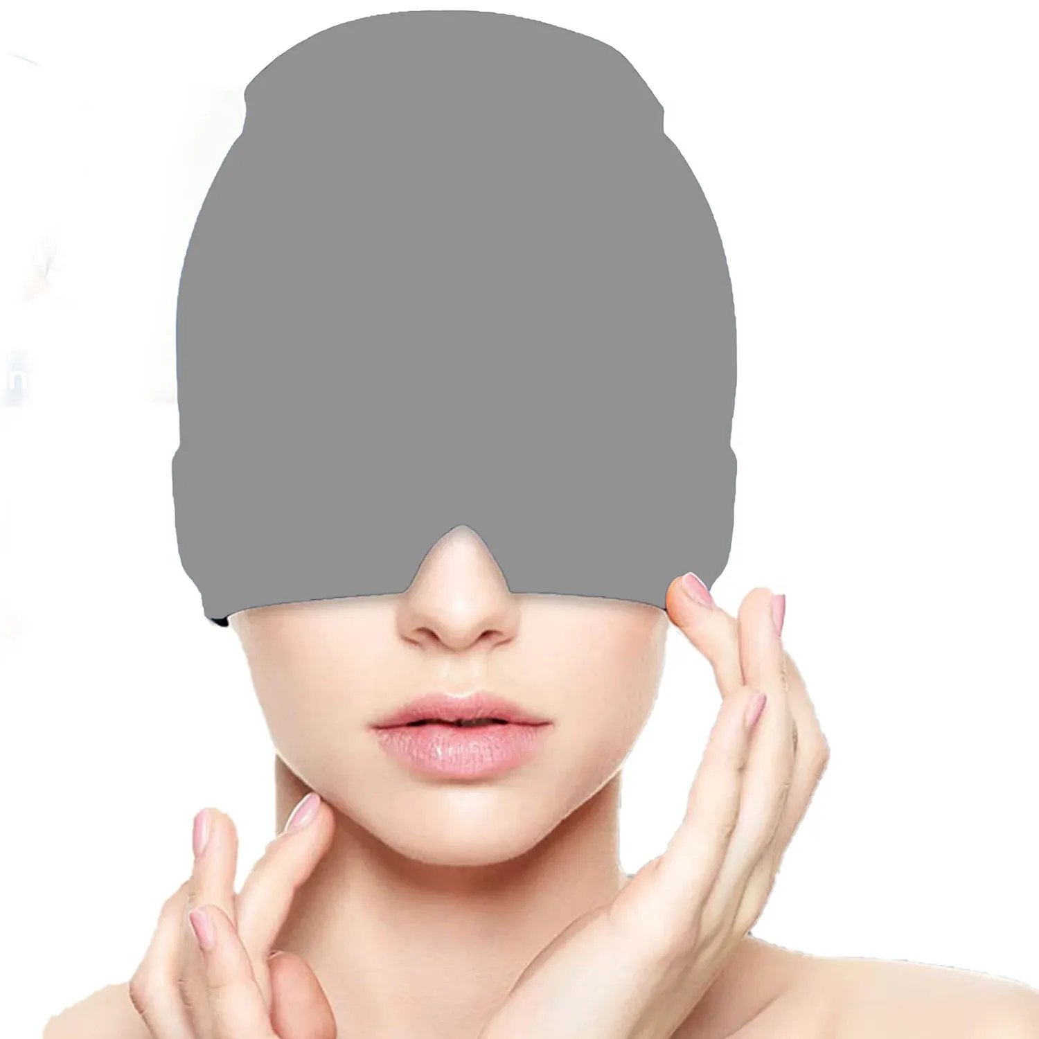 Bonnet en gel réfrigérant pour migraine : thérapie chaud et froid avec masque pour les yeux et massage de pression 11