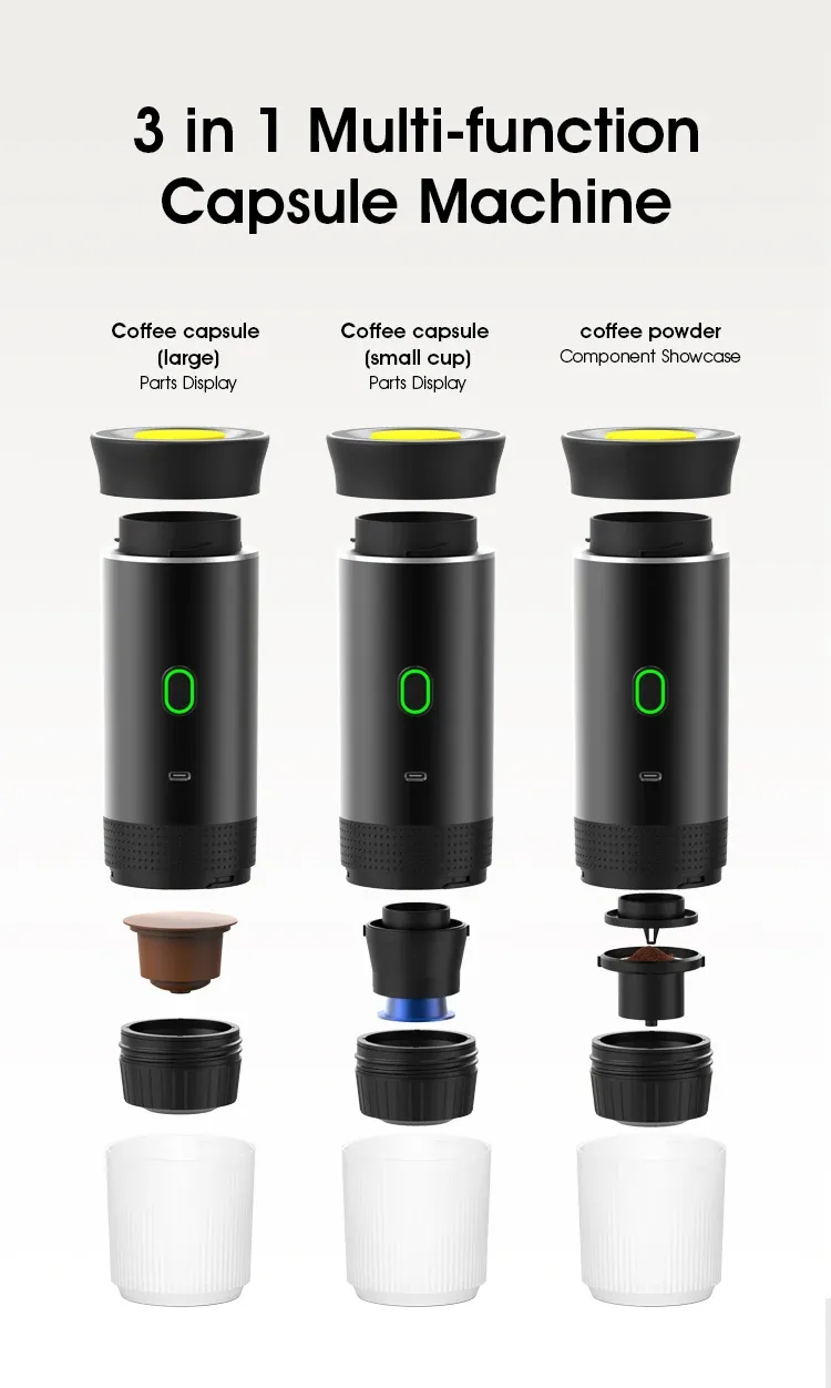 Expresso portable, détail du design