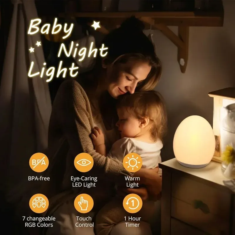 Lampe buccale RGB tactile à intensité réglable, rechargeable par USB, avec télécommande, lot de 7 4