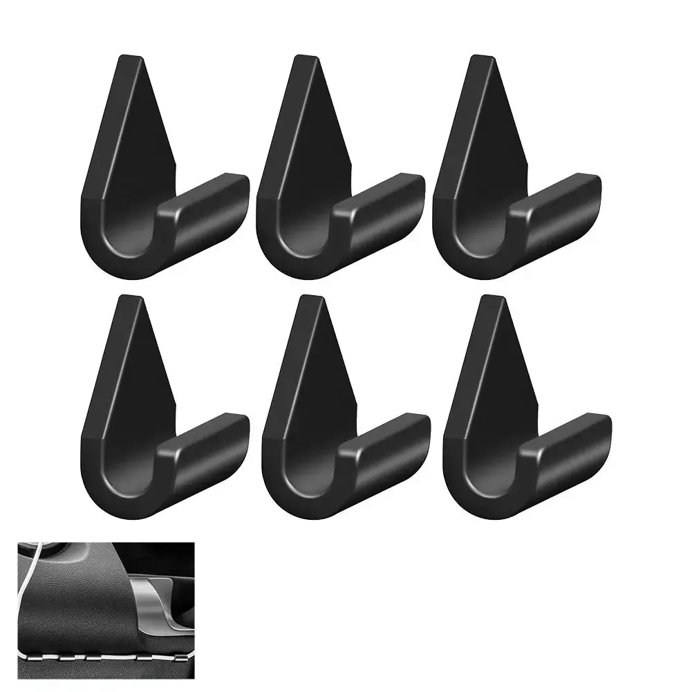 12/6 pièces de clips de fixation amovibles sans trace pour câbles de voiture, organisateur de câbles pour tableau de bord, bureau et maison, gestion des câbles de chargeur 7