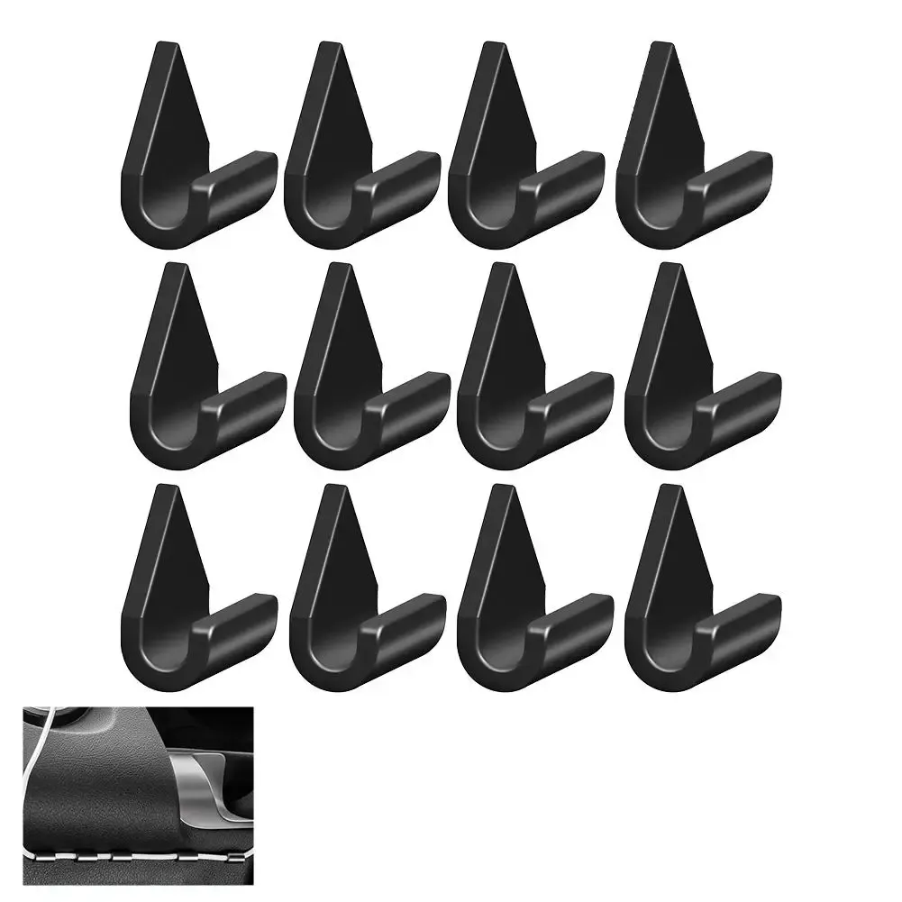 12/6 pièces de clips de fixation amovibles sans trace pour câbles de voiture, organisateur de câbles pour tableau de bord, bureau et maison, gestion des câbles de chargeur 8