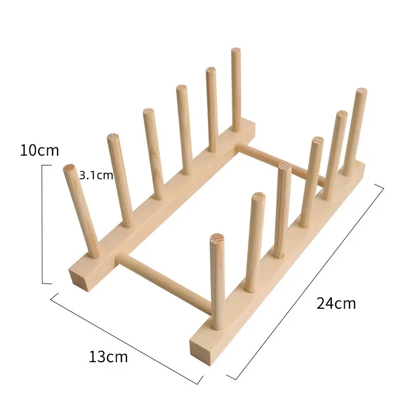 Organisateur de cuisine en bois multifonction pour assiettes, couvercles, tasses et livres 9