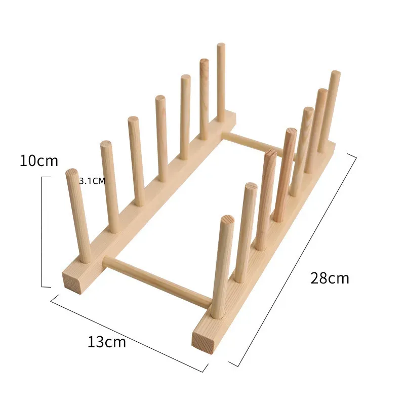 Organisateur de cuisine en bois multifonction pour assiettes, couvercles, tasses et livres 10