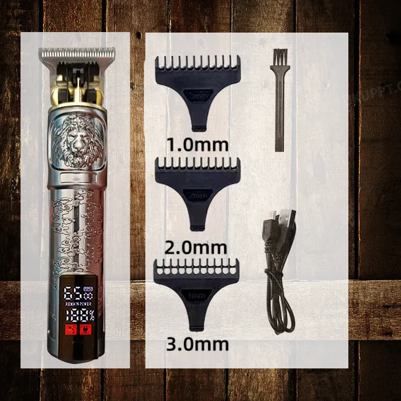 Tondeuse électrique sans fil vintage et portable, à recharge rapide USB 9