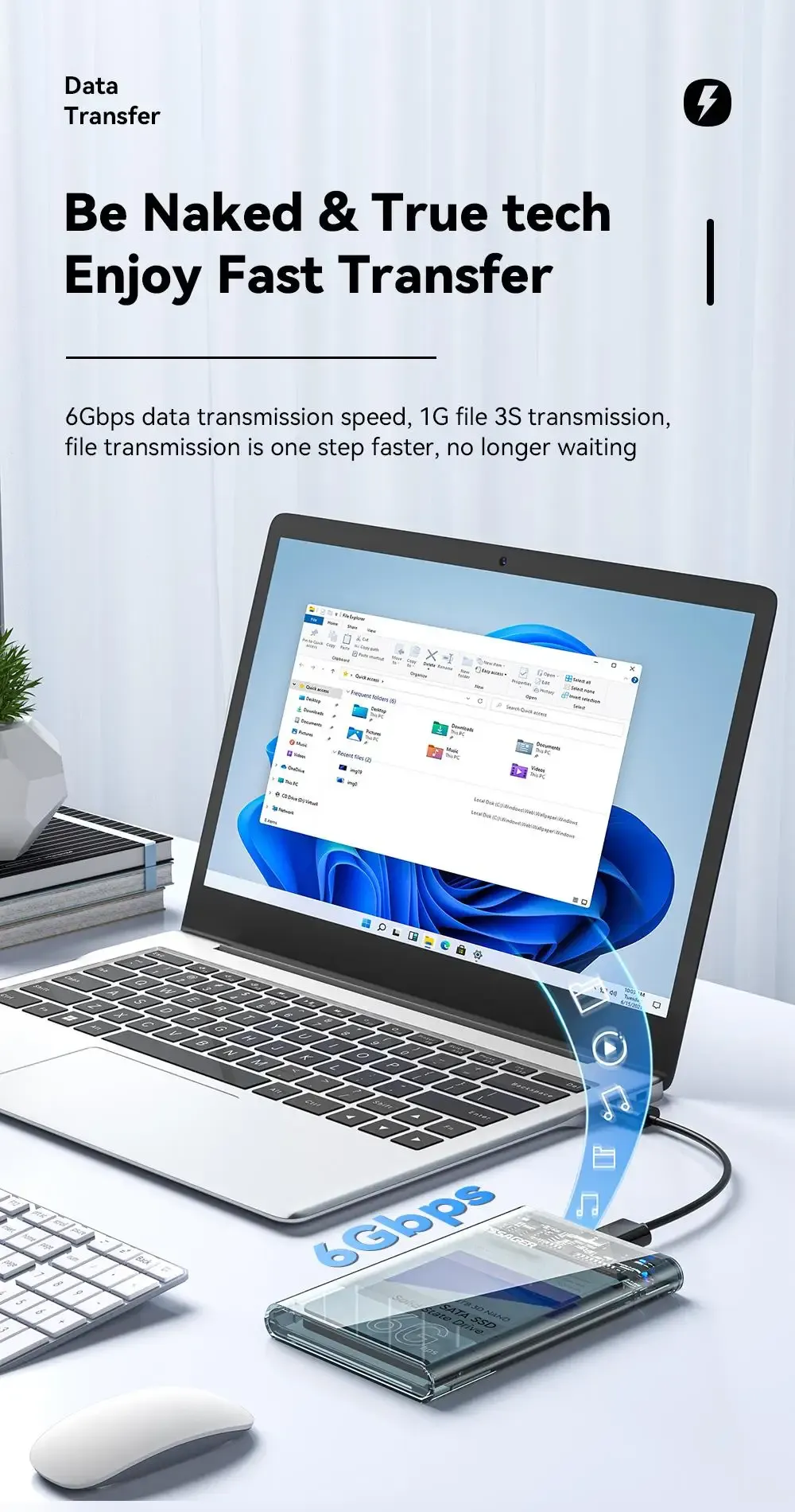 Boîtier de disque dur, connectique