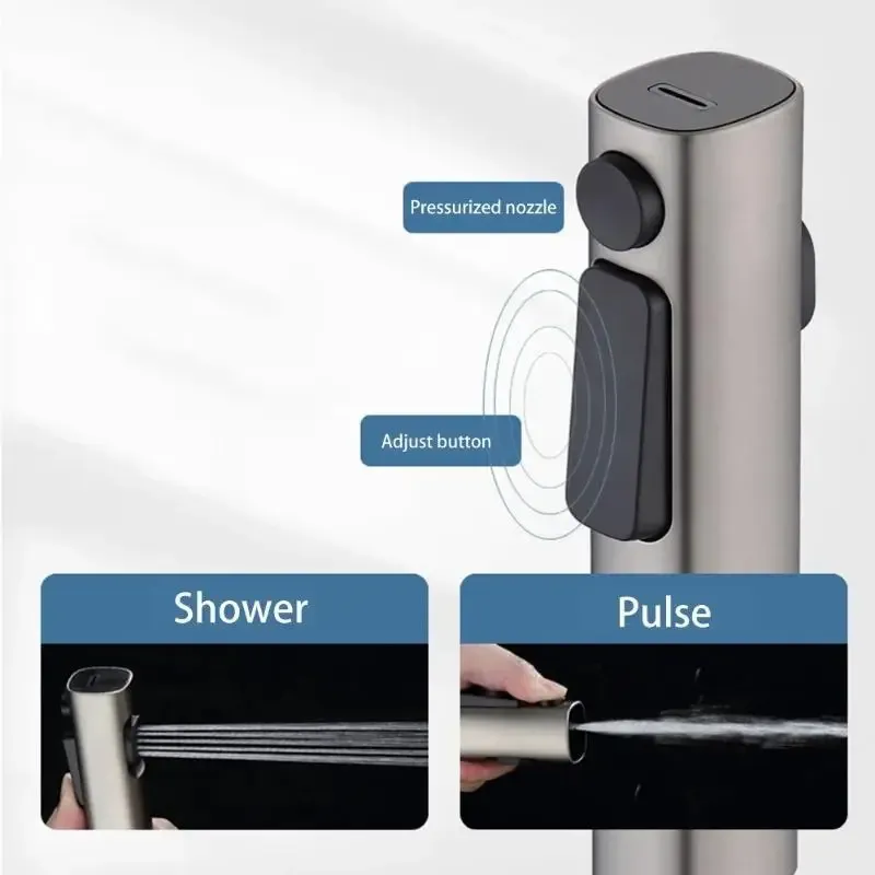 Tête de bidet de douche portative, vue d'ensemble