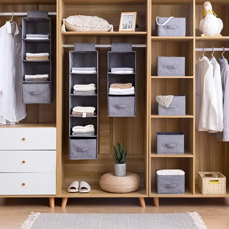 Organisateur de garde-robe suspendu façon tiroir, portable et lavable 3