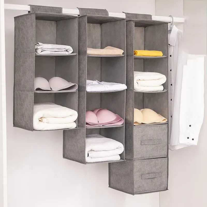 Organisateur de garde-robe suspendu façon tiroir, portable et lavable 4