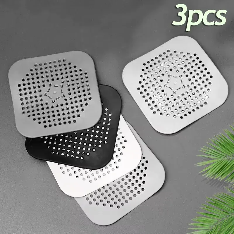 Lot de trois filtres de vidange pour capter les cheveux