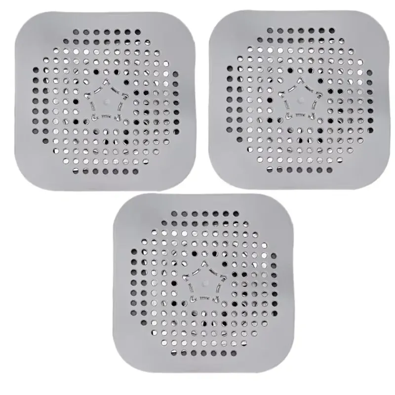 Lot de 3 filtres de vidange anti-cheveux en silicone pour évier, baignoire, douche et sol 6