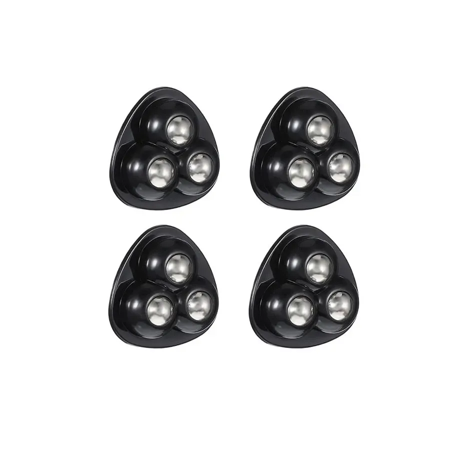 Mini roulettes auto-adhésives pivotantes à 360° en acier inoxydable pour seau à vadrouille 7