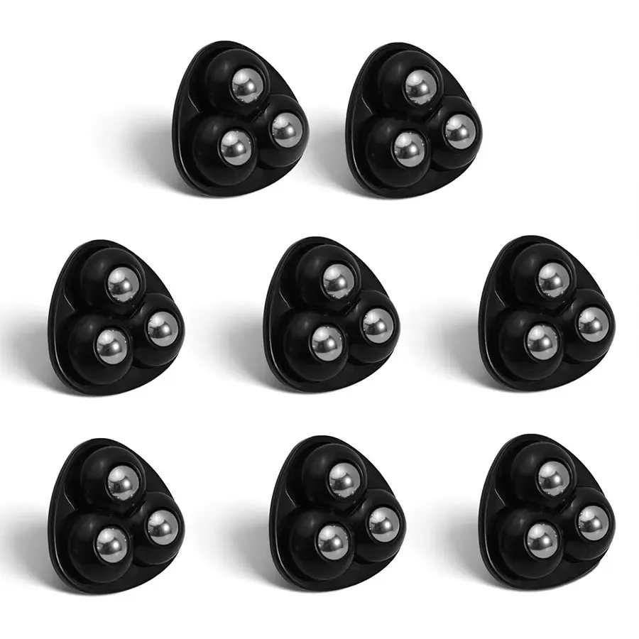 Mini roulettes auto-adhésives pivotantes à 360° en acier inoxydable pour seau à vadrouille 9