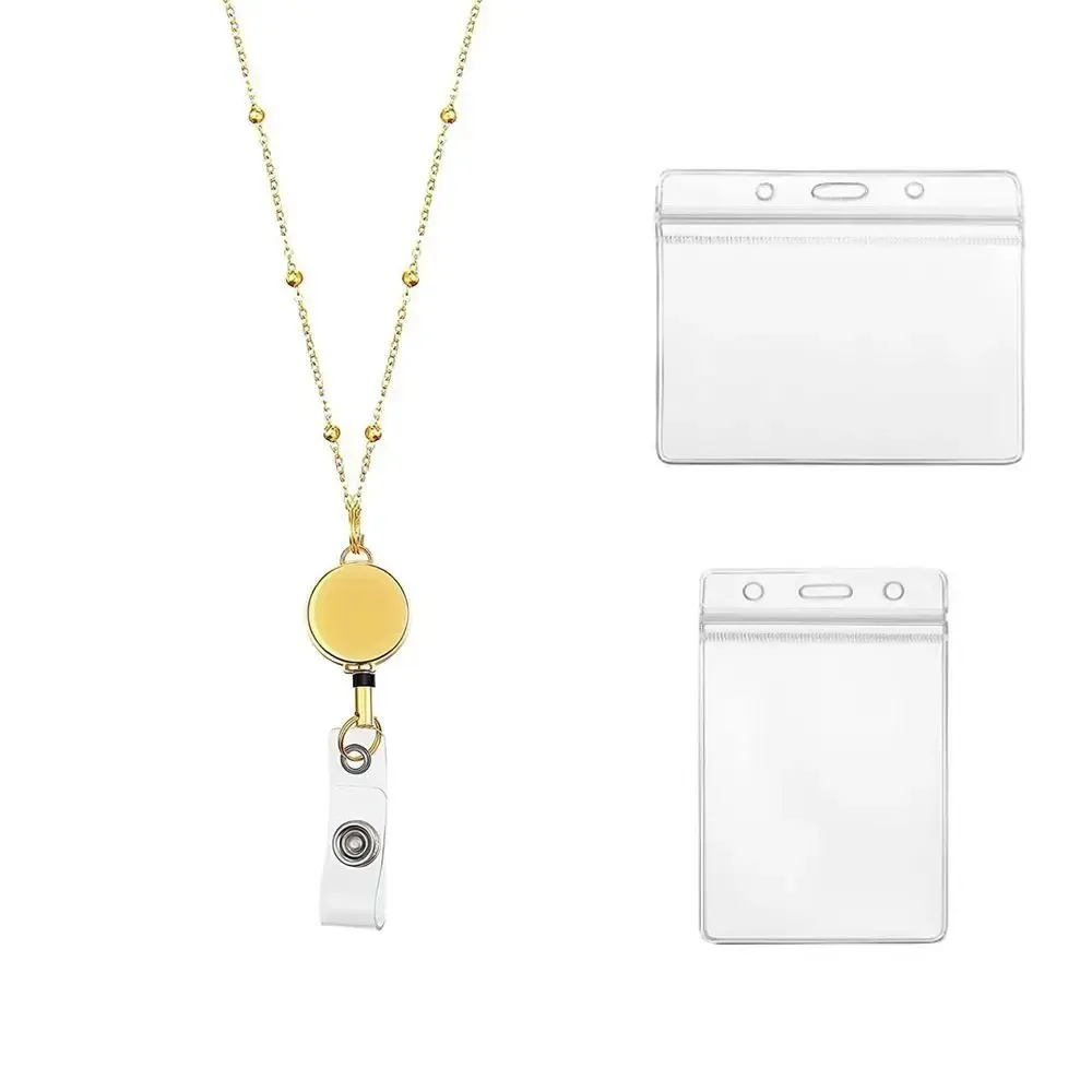 Porte-badge rétractable long et original, lanière avec porte-cartes d'identité, porte-carte nominative avec collier, fournitures de bureau 7