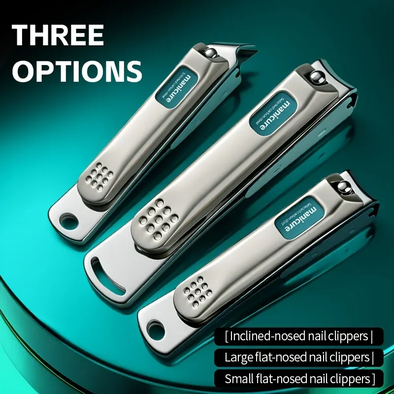 Kit de coupe-ongles pour pieds en acier inoxydable anti-éclaboussures, ultra-affûté – Outils de manucure pour ongles incarnés ou épais 3