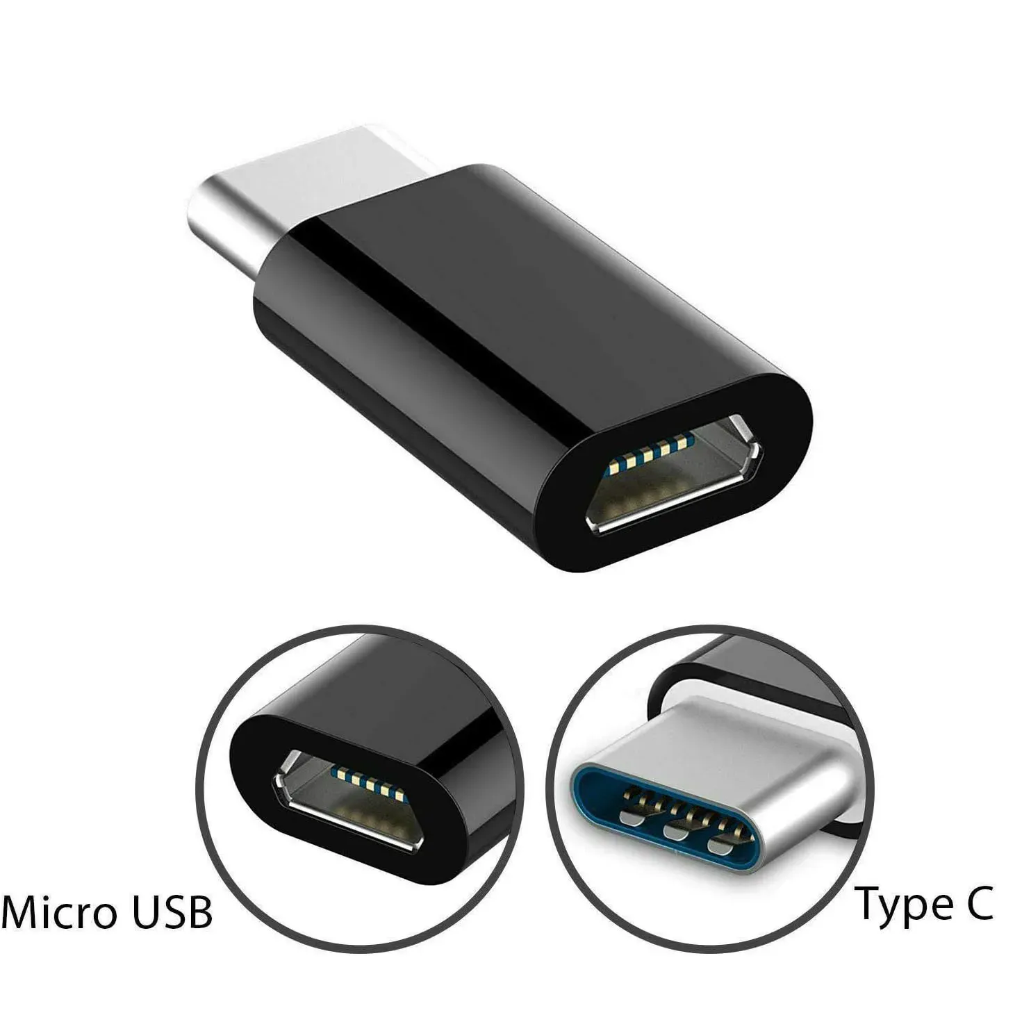 Ensemble de 8 adaptateurs USB femelle vers USB-C mâle, convertisseurs USB-C vers USB et micro USB vers USB-C 6