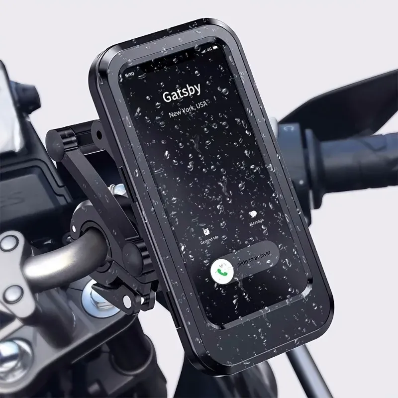 Support de téléphone portable étanche pour moto et vélo, universel et pivotant à 360° 2