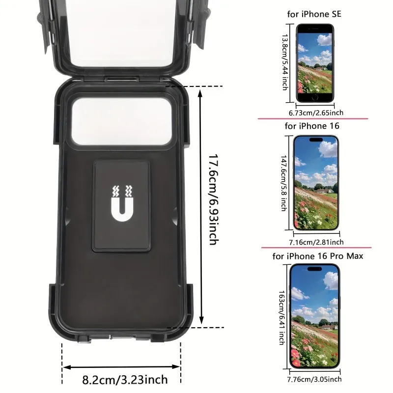 Support de téléphone portable étanche pour moto et vélo, universel et pivotant à 360° 5