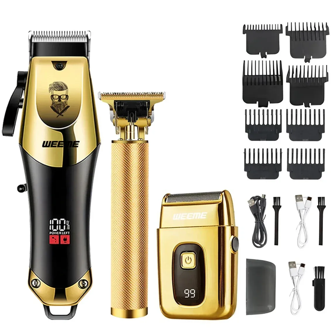 Tondeuse à cheveux sans fil vintage, rechargeable par USB, portable, cadeau idéal pour homme 11