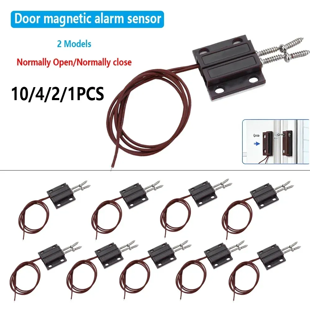 1-10 PIÈCES Détecteur magnétique filaire MC-38 pour porte et fenêtre, capteur de système d'alarme domestique, contact à lames