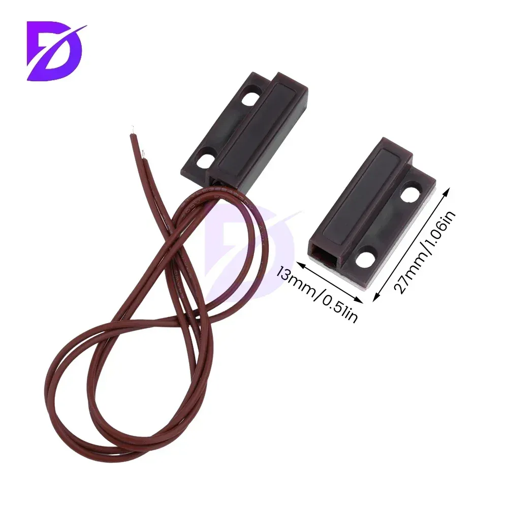 1-10 PIÈCES Détecteur magnétique filaire MC-38 pour porte et fenêtre, capteur de système d'alarme domestique, contact à lames 2