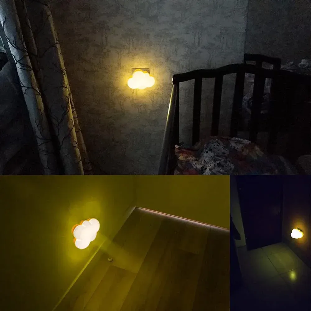 Veilleuse nuage LED dans un intérieur cosy