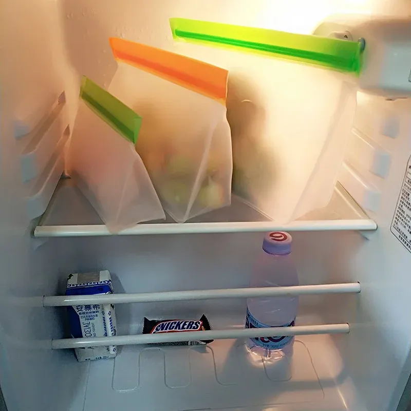 Sac de conservation alimentaire, détail de la fermeture