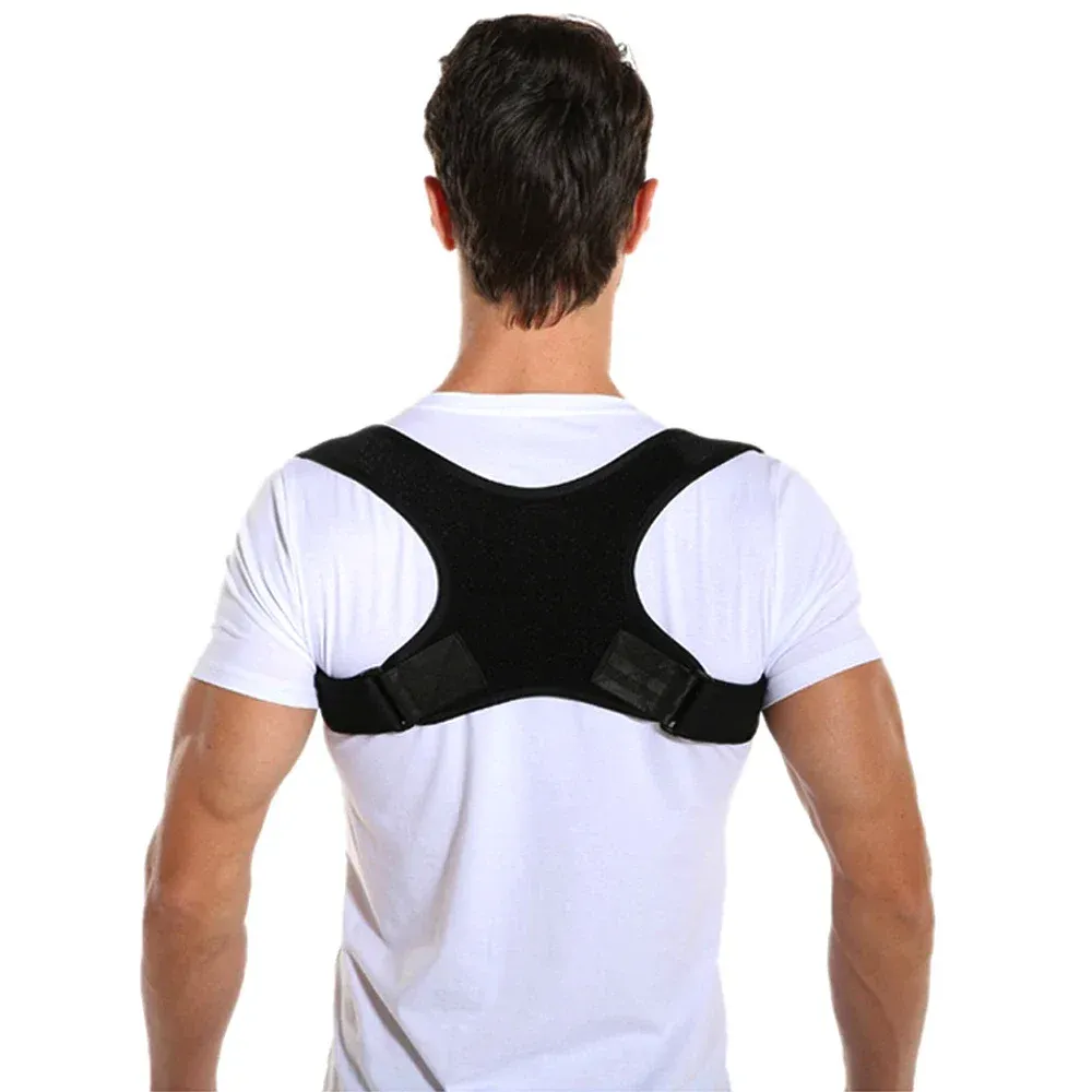 Attelle dorsale réglable correctrice de posture pour hommes et femmes, soutien du haut du dos 7