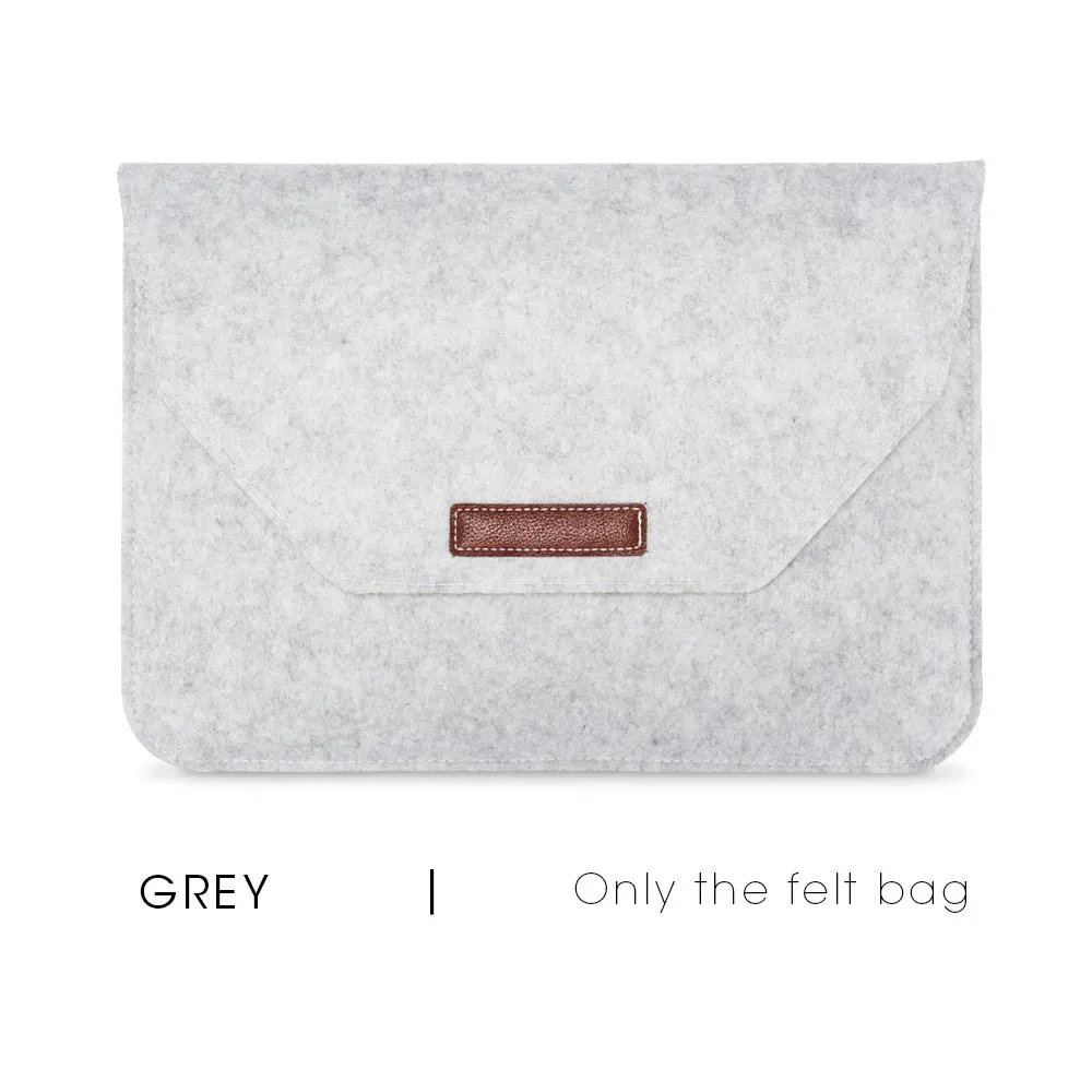 Housse en feutre de laine pour MacBook Air et Pro 11, 13 et 15,6 pouces, avec tapis de souris ou batterie externe, mini pochette cadeau 13