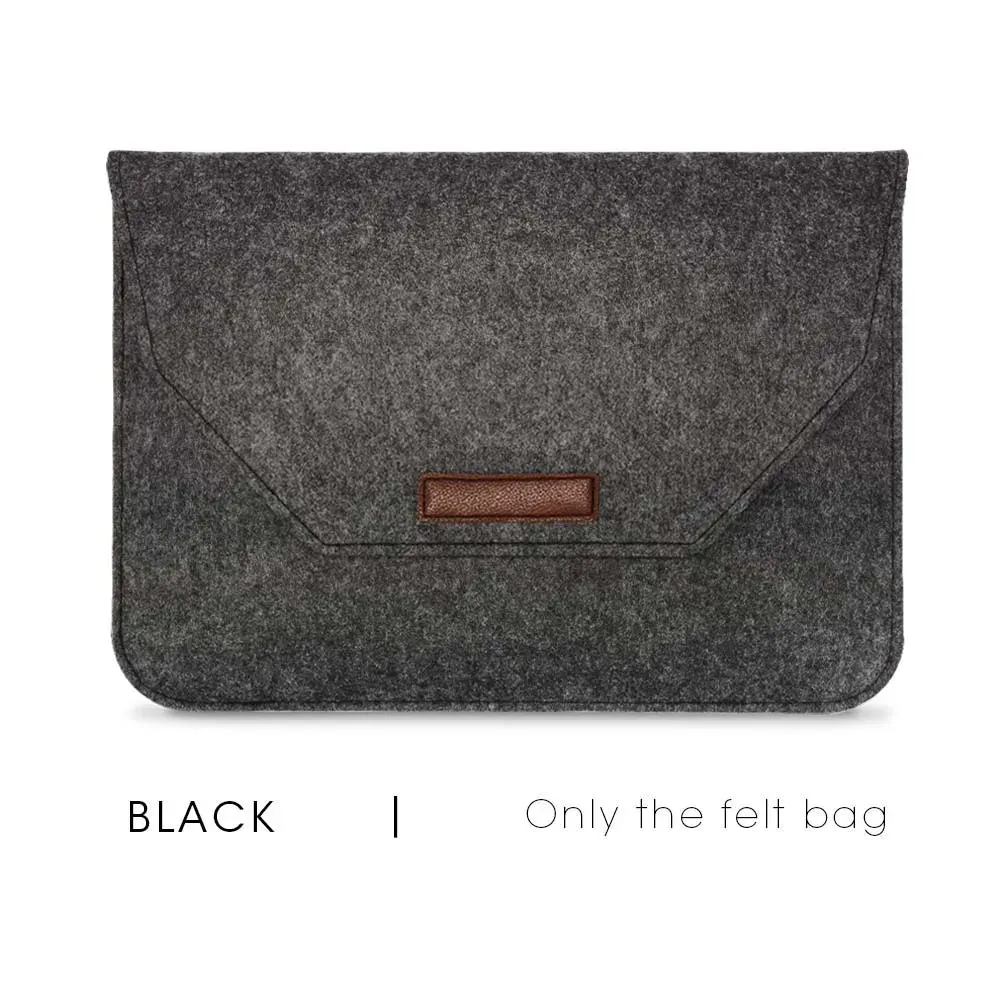 Housse en feutre de laine pour MacBook Air et Pro 11, 13 et 15,6 pouces, avec tapis de souris ou batterie externe, mini pochette cadeau 12