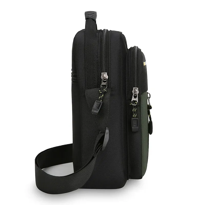 Sac bandoulière homme pour le travail, grande capacité et multi-poches 3
