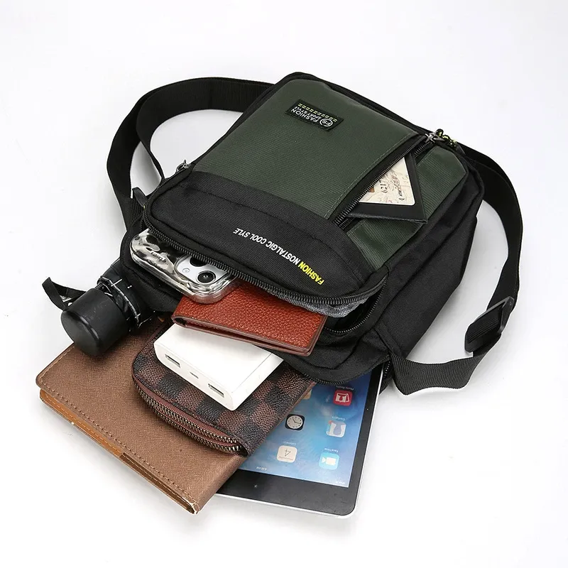 Sac bandoulière homme pour le travail, grande capacité et multi-poches 6