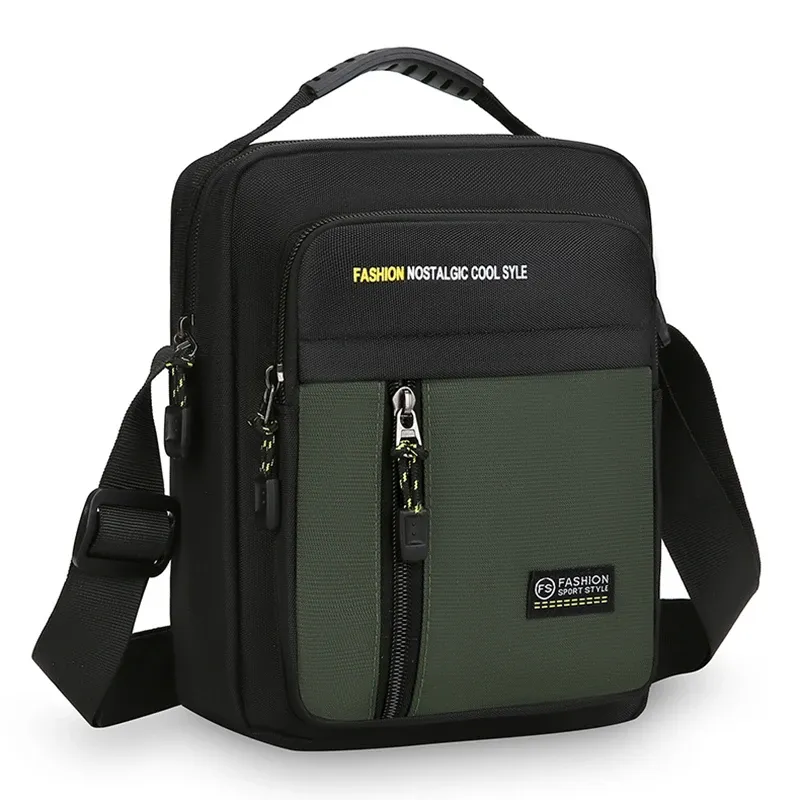 Sac bandoulière homme pour le travail, grande capacité et multi-poches 14
