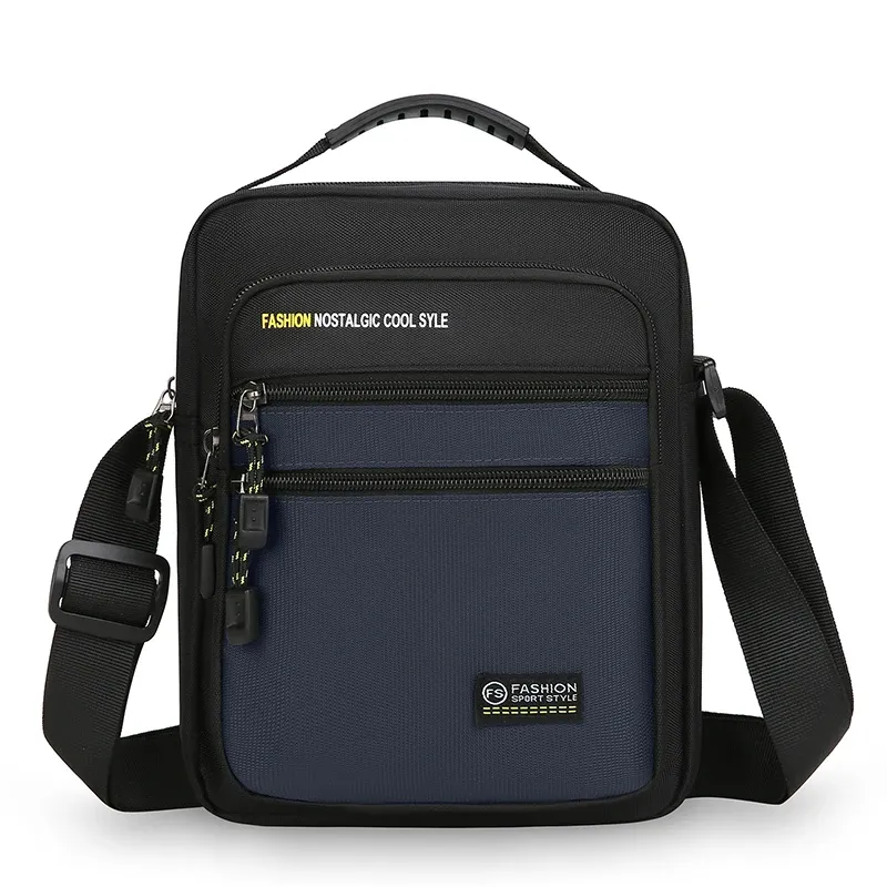 Sac bandoulière homme pour le travail, grande capacité et multi-poches 12