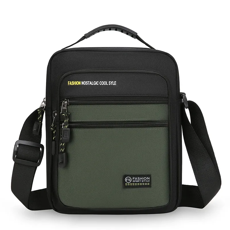 Sac bandoulière homme pour le travail, grande capacité et multi-poches 7