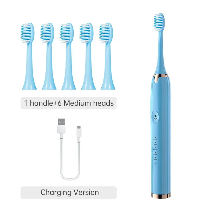 Nettoyeur buccal Tongwode, brosse à dents électrique sonique intelligente et rechargeable sans fil, longue autonomie 8