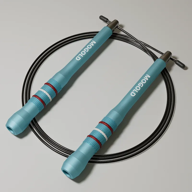 Corde à sauter professionnelle MOGOLD – Câble en acier haute qualité, poignées légères et confortables pour l'entraînement cardio 6