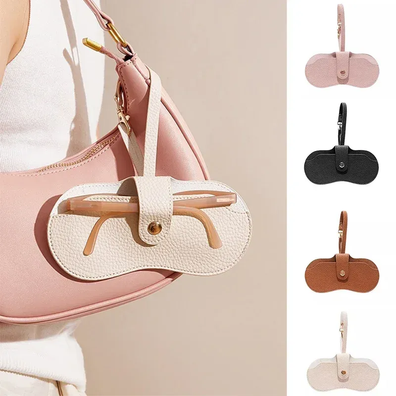 Étui à lunettes souple en cuir, fin et portable, pour voyage