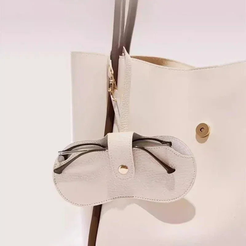 Étui à lunettes souple en cuir, fin et portable, pour voyage 2