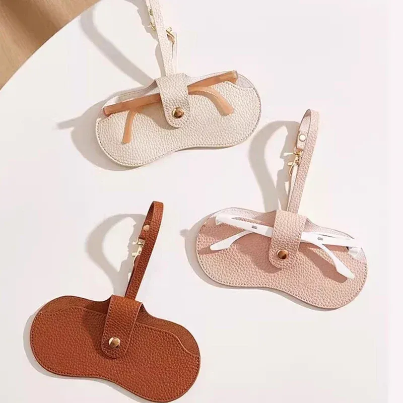 Étui à lunettes souple en cuir, fin et portable, pour voyage 6