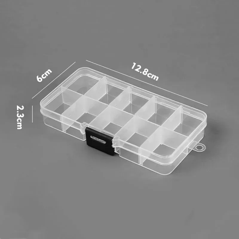 Boîte de rangement pour bijoux en plastique à 10 compartiments ajustables, organiseur de bijoux pour perles et fabrication de bijoux DIY, Joyero Organizador Z28 3