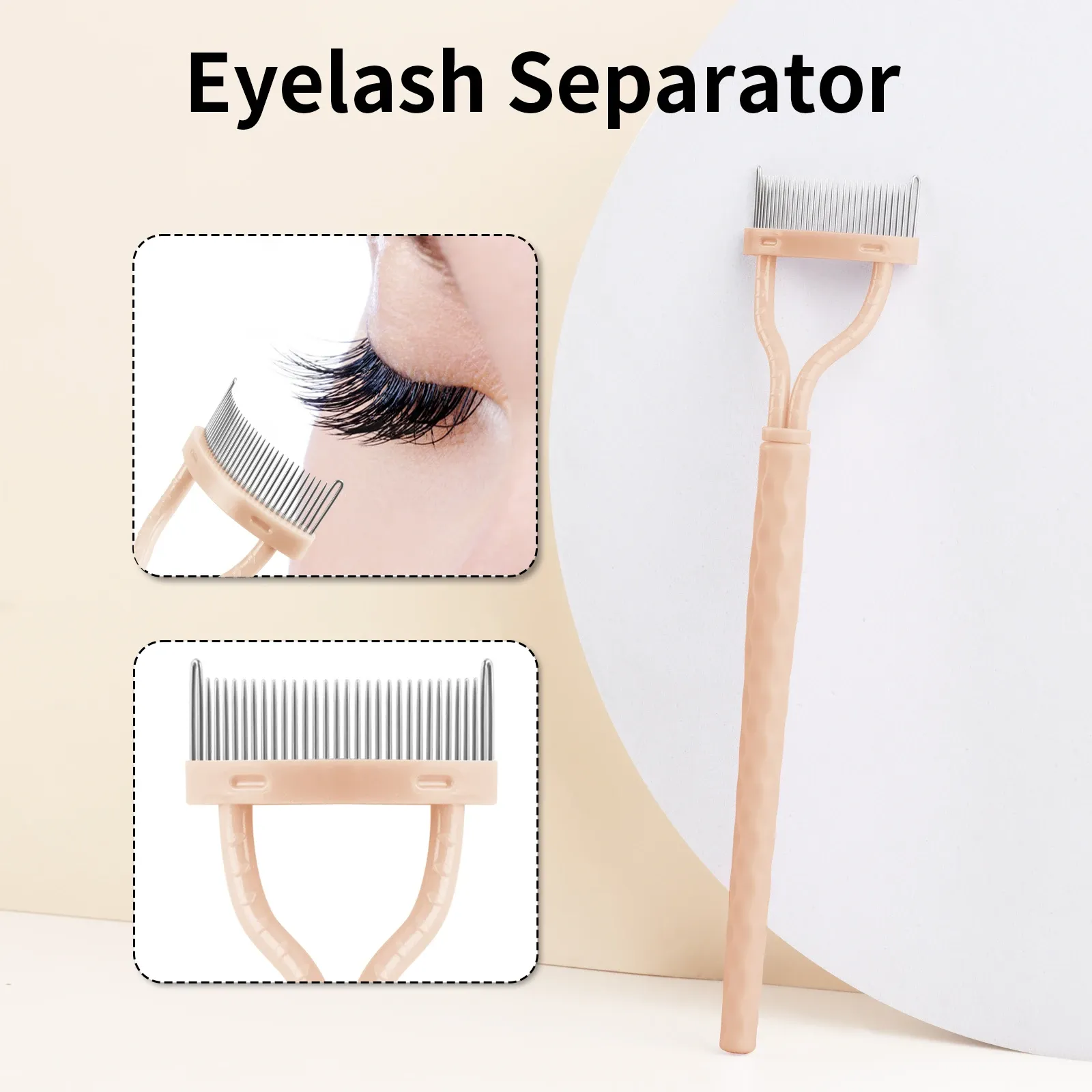 Peigne à cils incurvé avec étui de protection, séparateur de cils pour un maquillage précis 9