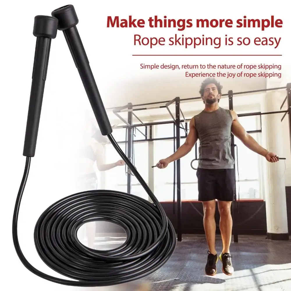 Corde à sauter professionnelle 2,8 m vitesse, réglable, en PVC, pour enfants et adultes, équipement de fitness et d'entraînement musculaire et de boxe 3
