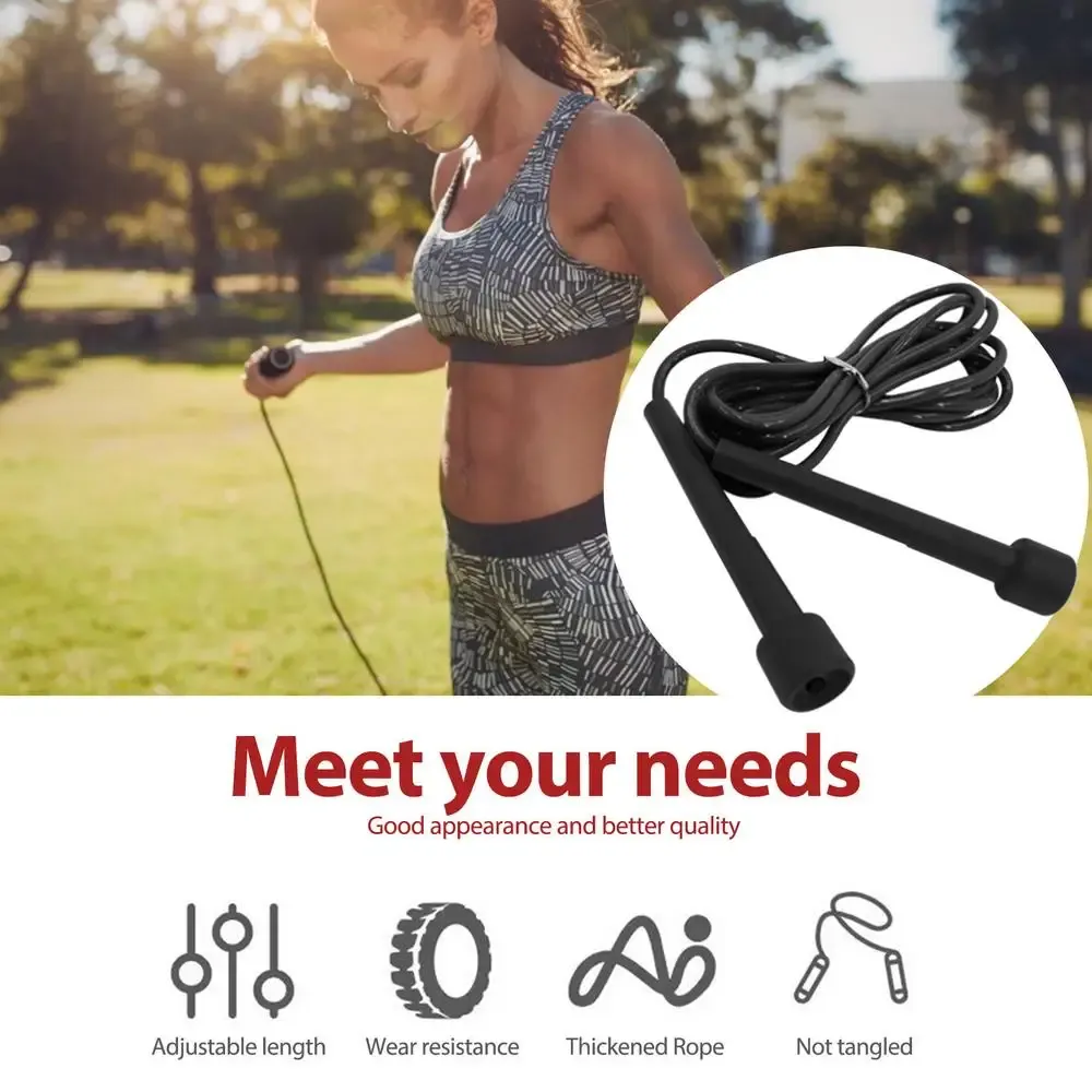 Corde à sauter professionnelle 2,8 m vitesse, réglable, en PVC, pour enfants et adultes, équipement de fitness et d'entraînement musculaire et de boxe 4